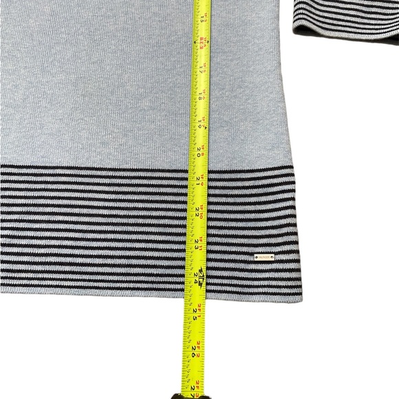 Tommy Hilfiger Cold Shoulder Striped Baby Blue Sweater (size L) - Picture 4 of 8